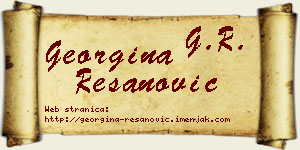 Georgina Resanović vizit kartica